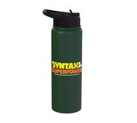 Syntax is My Superpower Linguistic Grammar Nerd Stainless Steel Insulated Water Bottle