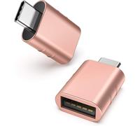 Syntech USB C to USB Adapter(2 Pack), USB-C Male to USB 3.0 Female Adapter Compatible with iPhone 15 Pro Max MacBook Pro Air after 2016, Dell XPS, More Type C or Thunderbolt 3 Devices, Rose Gold