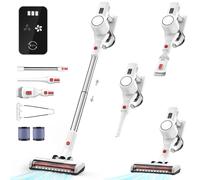 Syntecno Cordless Vacuum Cleaner Stick Vacuums - Electric Brooms Powerful Lightweight Vaccum Cleaners Upright Handheld Rechargeable Lithium-Ion Batte