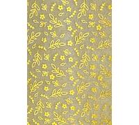 Syntego 10 Sheets A4 Self Adhesive Glitter Paper - Sparkly Non Shed 80gsm Sticky Back Cardstock Craft Sheets for Cutting Machines, Scrapbooking & Card Making (Gold Flowers)