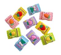 Syntego 10pcs Kawaii Fruit Candy Flatback Resin Embellishments Cabochons for Crafting (2.5cm x 1.5cm)