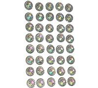 Syntego 40 x Self Adhesive Gems Clear AB Round Diamante Rhinestones Resin Crystals Stick on Gems Card Making Embellishments For Crafts