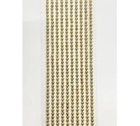 Syntego 500 x Self Adhesive Pearls Gems 3mm Mini Flat Backed Round Pearls Beads Strips Embellishments (Metallic Gold)