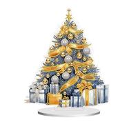 Syntego 5D Christmas Tree Decoration Painting Kit I DIY Art Set with Presents, Acrylic Tabletop Decoration & Crystal Rhinestone I for Adults & Beginners | Gift for Art Lovers (Xmas Tree 3)