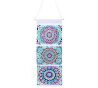 Syntego 5D DIY Blue Mandala Wall Hanging | Mosaic Painting Hanging Storage Bag | Perfect for Home & Door Decoration I Gift for Christmas, Birthdays, and Other Holidays I Easy to Carry & Use