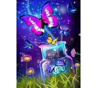 Syntego 5D DIY Magical Butterfly in a Jar Diamond Painting for Adults 30cm x 40cm Rhinestone Canvas