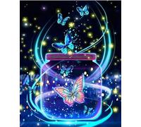 Syntego 5D DIY Magical Butterfly in a Jar Diamond Painting for Adults 30cm x 40cm Rhinestone Canvas