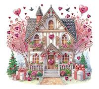 Syntego 5D DIY Magical Love Hearts House Partial Special Shaped Drill Diamond Painting for Adults 30cm x 30cm Canvas