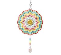 Syntego 5D DIY Snowflake Diamond Art Hanging Kit 40.5cm | Rotatable Double-Sided Crystal, Sun Catcher, Rhinestone, Layer Sticky Surface Art Kit for Table Top & Home Decor | Perfect for Gifting