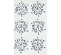Syntego 6 Snowflake Stickers Sparkly Resin Rhinestone Self Adhesive Embellishments Crafts Christmas Decoration