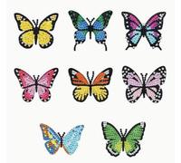 Syntego 8pcs 5D Diamond Art Assorted Cute Butterfly Magnets DIY Diamond Magnet Kit for Beginners Arts and Crafts