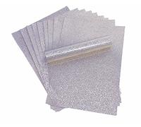 Syntego A4 Glitter Paper Silver Sparkly Soft Touch Non Shed Thick 150gsm Paper Pack of 20 Sheets