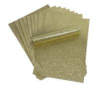 Syntego A4 Glitter Paper Sparkly Soft Touch Non Shed Thick 150gsm / 40lb Paper 10 Sheets (Gold)