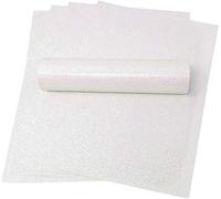 Syntego A4 Glitter Paper Sparkly Soft Touch Non Shed Thick 150gsm / 40lb Paper 10 Sheets (Iridescent White)
