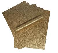 Syntego A4 Glitter Paper Sparkly Soft Touch Non Shed Thick 150gsm / 40lb Paper 10 Sheets (Rose Gold)