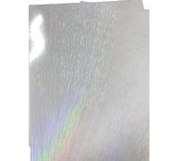 Syntego A4 Self Adhesive Transparent Holographic Sticker Paper Vinyl 8.5 X 11 Lamination Sheets 10 Sheets (Linear)