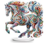 Syntego Acrylic Horse Diamond Kit I 5D Colorful Painting Home Décor Kit I DIY Rhinestone Tabletop Decoration with Mosaic I for Adults & Beginners I Easy to Use & Perfect for Creatives Minds