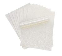 Syntego Iridescent Glitter Card A4 Sparkly Soft Touch Non Shed 250gsm Pack of 10 Sheets (White)