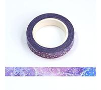 Syntego Silver Foil Love Hearts and Stars Decorative Washi Tape 10mm x 10m