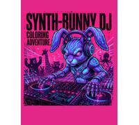 Synth-Bunny DJ Coloring Adventure: A Detailed Grayscale Coloring Book for Teens & Adults Who Love Music, Animals, and Cyberpunk Art