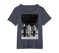 Synth Pop Trio Portrait By Virginia Turbett T-Shirt, Women's Plus, Heather Blue, 2X