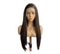 Synthetic 13x4 Lace Front Wigs,Brown Straight Ready to Wear Glueless Wig for Women 22 Inch Beginner Friendly Adds Volume
