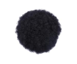 Synthetic Afro Puff Drawstring Ponytail Short Kinky Curly Hair Bun Extension Clip in Ponytail Hairpieces Short Curly Updo Hair Afro Bun Afro Chignon for Women Lady Girls (Black 8Inch)