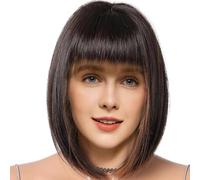 Synthetic Bob Wig, Short Bob Wig - Short Bob Wigs for Women | Natural Synthetic Hair Replacement Wigs for Concerts, Theme Parties, Weddings, Dates, Cosplay, Halloween