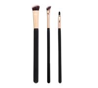 Synthetic Bristles 3-Piece Face Makeup Brush Set | Eyeshadow Angular Blending, Angular Contour & Lip Brush | Easy Application