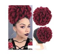 Synthetic Bun Afro Puff Drawstring Ponytail Hair Chignon Braids Buns Hairpiece Clip in Hair Extensions for Black Women Ponytail Hairpieces Elegant or Chic Look(BUG)