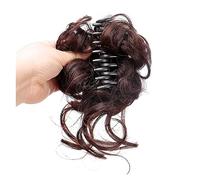 Synthetic Chignon Claw Clip-in Messy Bun Hair Piece Wavy Curly Chignon Hair Extensions Tousled Hair Buns Ponytail Hairpieces with Clip for Women (Color : 1Pcs-06) (1,1Pcs-02