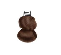 Synthetic Clamp Type Bowknot Hair Bun With Claw Clip Elegant And Natural Shuttlecock Head Ponytail Hair Extensions For Women Elegant or Chic Look(Natural Color)
