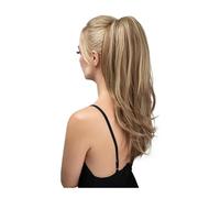 Synthetic Claw Clip In Ponytail Long Straight Hair Extensions, Daily Ware Hairpiece Pigtail With Band Horse Tail Hair Extension for Daily Use(Medium Auburn Ash Blonde)
