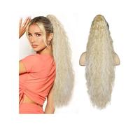 Synthetic Claw Clip Ponytail 30" Long Curly Ponytail Hair Piece Fluffy Natural Look Clip in Hair Extension for Women(27/88)