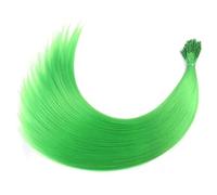 Synthetic Colored I-Tip Feather Hair Extensions10-50Strands/Pack Women's High Temperature Fiber Wig Accessories Solid Color Hair For Party Festival(10,16inches-30PCS)