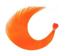 Synthetic Colored I-Tip Feather Hair Extensions10-50Strands/Pack Women's High Temperature Fiber Wig Accessories Solid Color Hair For Party Festival(11,16inches-20PCS)