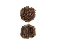 Synthetic Combs Messy Bun Hair Piece Wave Curly Dish Hair Bun Extension Thick Curly Chignon Hairpiece Clip in Scrunchies Ponytail Extension for Women Hair Ponytail for Women Girls(Light brown)