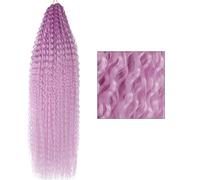 Synthetic Crochet Curl Water Wave Hair Twist Braid Deep Wave Braiding Hair Extension Wavy For Women light purple 30inches#1PcsLot