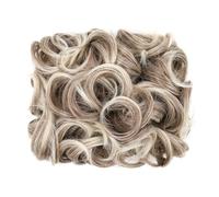 Synthetic Curly Dish Hairs Messy Bun Chignon Hairpiece Bun Metal Combs in Elegant Scrunchie Bun Hair Extension for Women Hair Ponytail for Women Girls(Gold Brown)