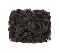 Synthetic Curly Dish Hairs Messy Bun Chignon Hairpiece Bun Metal Combs in Elegant Scrunchie Bun Hair Extension for Women Hair Ponytail for Women Girls(Natural Black)