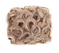 Synthetic Curly Dish Hairs Messy Bun Chignon Hairpiece Bun Metal Combs in Elegant Scrunchie Bun Hair Extension for Women Elegant or Chic Look(Light Brown)