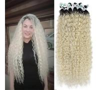 Synthetic Curly Hair Bundles Water Wave Extensions Weave Fiber Synthetic Hair T2-613 28inches70cm#1pc