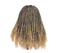 Synthetic Dreadlock Wig with Headband - Crochet Braid Style Heat Black Wig for Daily Use(Gold)
