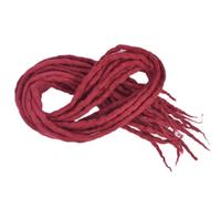 Synthetic Dreadlocks Crochet Braid Hair 20 Inch Soft Wool Dread Locs Handmade Braiding Hair Extension(Brick red-01)