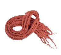 Synthetic Dreadlocks Crochet Braid Hair 20 Inch Soft Wool Dread Locs Handmade Braiding Hair Extension(Brick red)