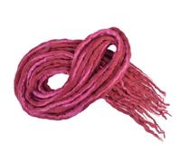 Synthetic Dreadlocks Crochet Braid Hair 20 Inch Soft Wool Dread Locs Handmade Braiding Hair Extension(D Rose Red)