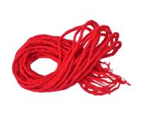 Synthetic Dreadlocks Crochet Braid Hair 20 Inch Soft Wool Dread Locs Handmade Braiding Hair Extension(Big red)