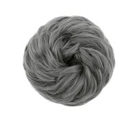 Synthetic Elastic Hair Scrunchie Chignons Curly Clip in Pony tails Extensions Elegant or Chic Look(Dark grey)