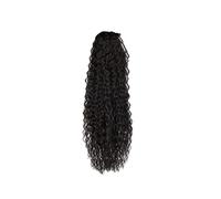 Synthetic Fake Hair Extensions Long Kinky Curly Drawstring Ponytail Clip In Wrap Around Ponytail(4-Light Brown)