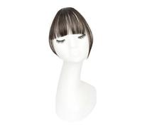Synthetic Fake Invisible Air Bangs Hair Extension Front Fringes Hairpiece Black Brown Hair Accessories for Women Hair Extensions for Daily Wear(Brown black)